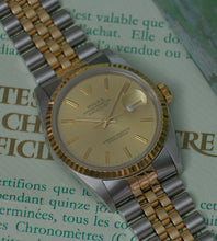 Afbeelding in Gallery-weergave laden, Rolex Datejust 16233 &#39;Champagne Dial&#39; 1990 (B+P)
