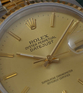 Rolex Datejust 16233 'Champagne Dial' 1990 (B+P)