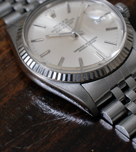 Rolex Datejust 16014 Silver Dial 1986