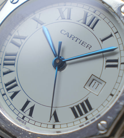 Cartier Santos Octagon 2965 Box + Service papers 90's (unpolished)