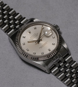 Rolex Datejust 16234 ''Silver Diamond Dial'' 1990