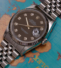 Load image into Gallery viewer, Rolex Datejust 16234 Black Diamond Dial 1996 (Box + Papers)
